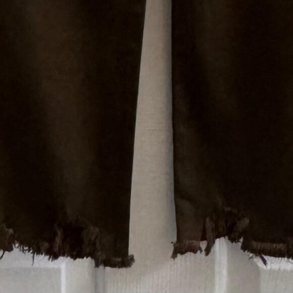 NWOT SNEAK PEEK WOMANS JEANS MIDRISE STRAIGHT LEG OLIVEGREEN FRAYED HEM SZ 7/W28 - Picture 7 of 9